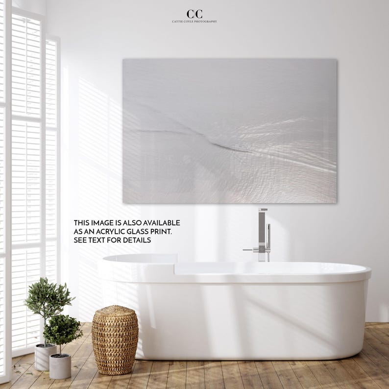 Water Ripples Art Print - Minimalist Fine Art Photography - Neutral Colors Calming Wall Decor - Large Framed Monochromatic Gray Wall Art image 5
