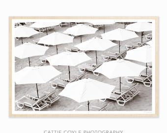 Zwart-wit strandfotografie Art Print - grote ingelijste muurkunst - zwart-wit kunstfotografie - muurdecoratie woonkamer