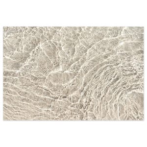 Large Abstract Beach Art Print - Oversized Neutral Framed Wall Art - Fine Art Water Photography - Beige Dining Room Wall Decor