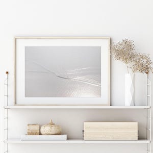 Water Ripples Art Print - Minimalist Fine Art Photography - Neutral Colors Calming Wall Decor - Large Framed Monochromatic Gray Wall Art image 2