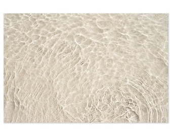 Water Art - Water Ripples - Minimalist Art - Neutral Colors - Ocean Art - Large Wall Art - Beach Photography - Abstract Art Print