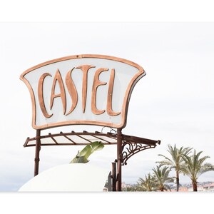 French Riviera Photography Print - Nice France Beach Club - Castel Plage – Horizontal Acrylic Glass Wall Art - Framed Coastal Wall Decor