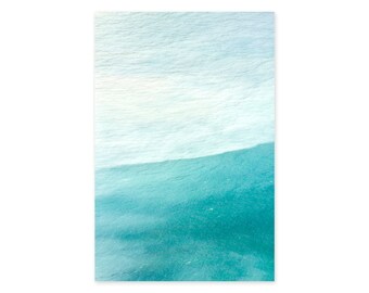 Turquoise Water - Abstract Ocean Fine Art Photography - Teal Color Framed Prints - Large Vertical Wall Art - Coastal Living Room Decor