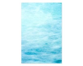 Abstract Aqua Blue Wall Art - Fine Art Ocean Photography - Large Framed Turquoise Water Prints - Coastal Living Room Decor