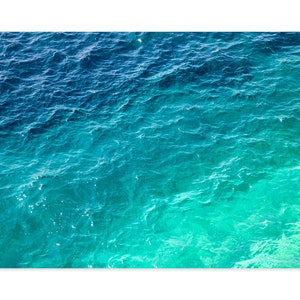 Ombré Wall Art - Shades of Teal, Blue, Cyan, Aquamarine, Mint Green, Turquoise - Water Photography - Large Framed Ocean Art Prints