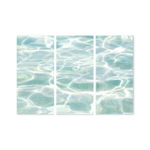 Acrylic Glass Triptych Wall Art – Ocean Photography – Set of 3 Panels – Oversized 3 Piece Art Set – Tropical Turquoise Water - Coastal Decor