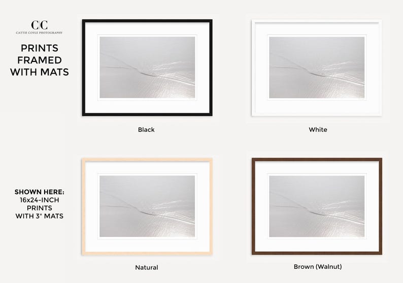 Water Ripples Art Print - Minimalist Fine Art Photography - Neutral Colors Calming Wall Decor - Large Framed Monochromatic Gray Wall Art image 6
