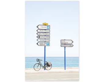 France Travel Photography – Menton French Riviera Art Prints - Côte d'Azur Street Signs - Vertical Acrylic Glass Wall Art - Francophile Gift