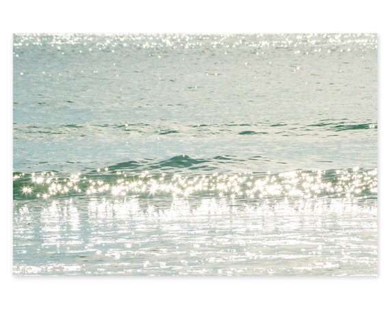 wallpapers Ocean Photography Framed sun glitter ocean photography art print beach house wall decor green water art prints large framed sunbursts wall art