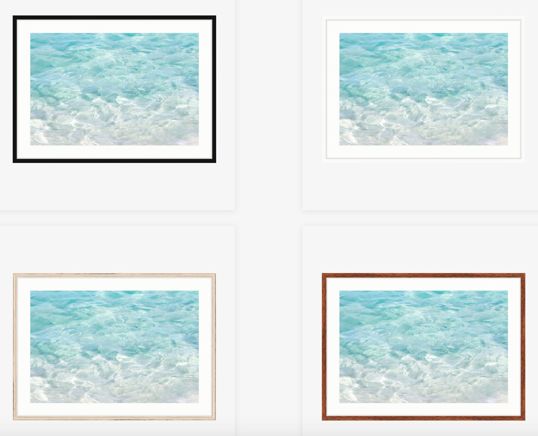 Art encadré côtier 'Eaux Turquoises' de HomeSense