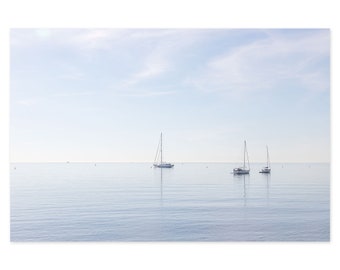 Nautical Wall Art - French Riviera Fine Art Photography - Mediterranean Sea - Large Framed Prints - Boat Art Print - Blue Coastal Wall Decor