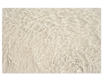 Water Art - Water Ripples - Minimalist Art - Neutral Colors - Ocean Art - Large Wall Art - Beach Photography - Abstract Art Print