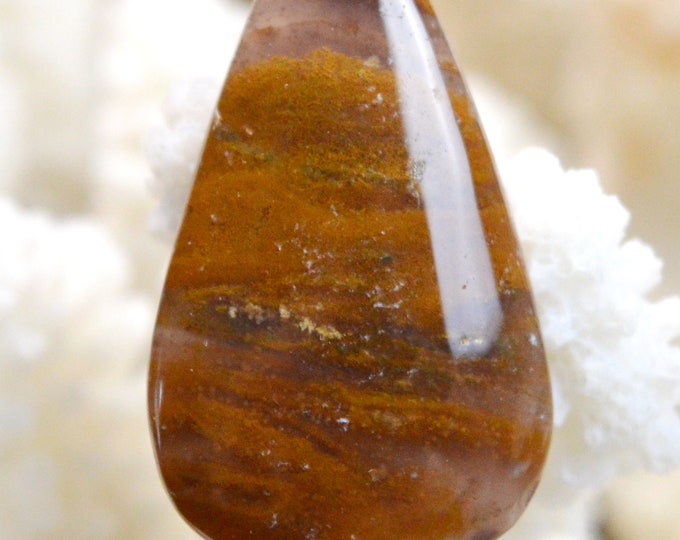 28 Carat Red Moss Agate - Natural Stone Cabochon Pendant - Indonesia / AZ32
