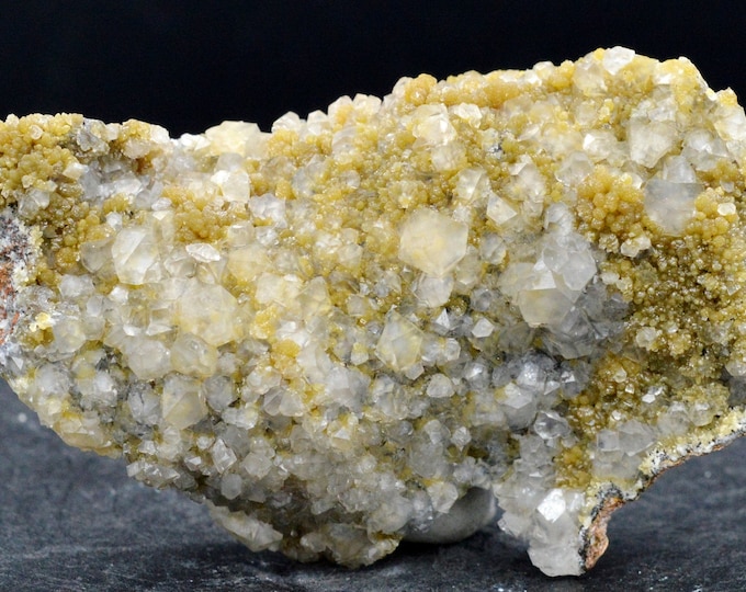 Mimetite & Calcite - 91 grams - Potosí Mine, Santa Eulalia, Chihuahua, Mexico