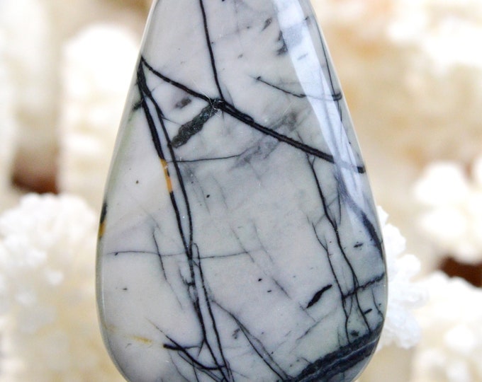 53 carat Picasso Jasper - natural stone cabochon pendant - Utah, USA // AH78