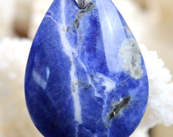 Sodalite 42 carats - natural stone cabochon pendant - Brazil // Ref AF5