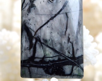 62-carat Picasso Jasper - natural stone cabochon pendant - Utah, USA // AH38