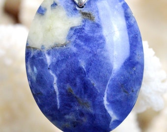 Sodalite 42 carats - natural stone cabochon pendant - Brazil // Ref AF6