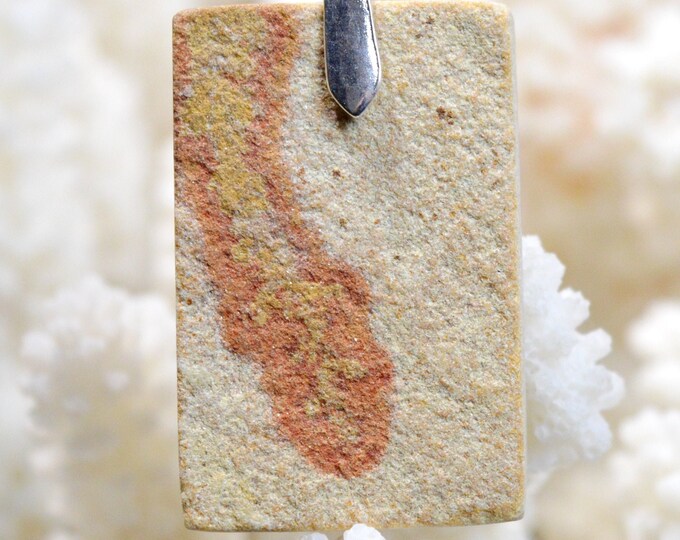 53 carat manganese dendrites - natural stone cabochon pendant - Germany // BO6