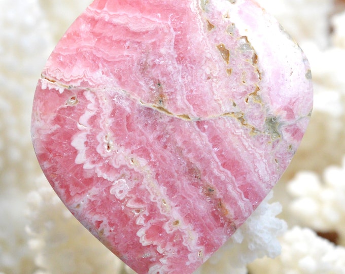 Rhodochrosite 144 carats - natural stone cabochon pendant - Argentina // REF R71