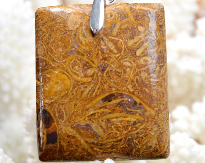 127 carat Mariyam Jasper - natural stone cabochon pendant - India // BY89