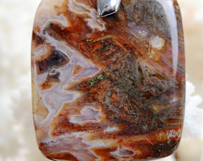 60 carat agate - natural stone cabochon pendant - Mexico // Ref L60