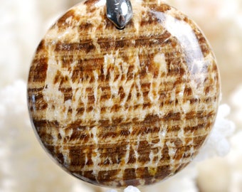 Aragonite zoned 34 carats Peru AZ61 cabochon natural stone