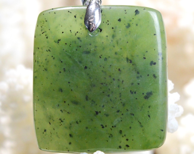 52 carat Jade - natural stone cabochon pendant - Canada // ref AS13