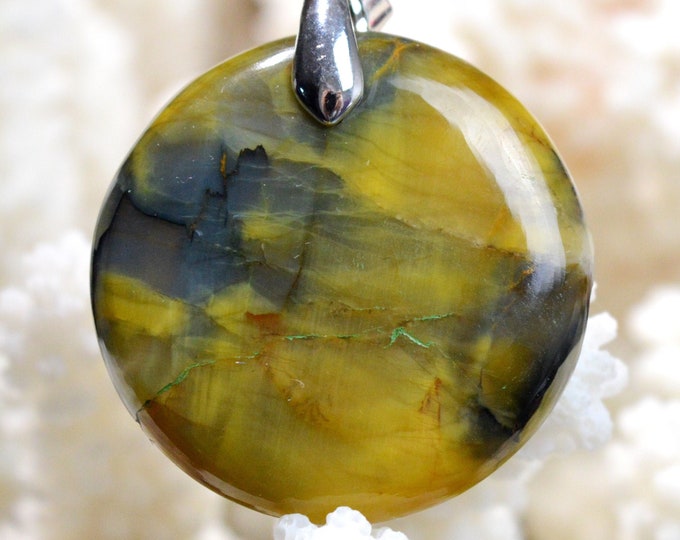 Pietersite var. Nellite - 49 carats - natural stone cabochon pendant - Namibia // BP9