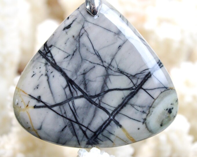 94 carat Picasso Jasper - natural stone cabochon pendant - Utah, USA // AH64