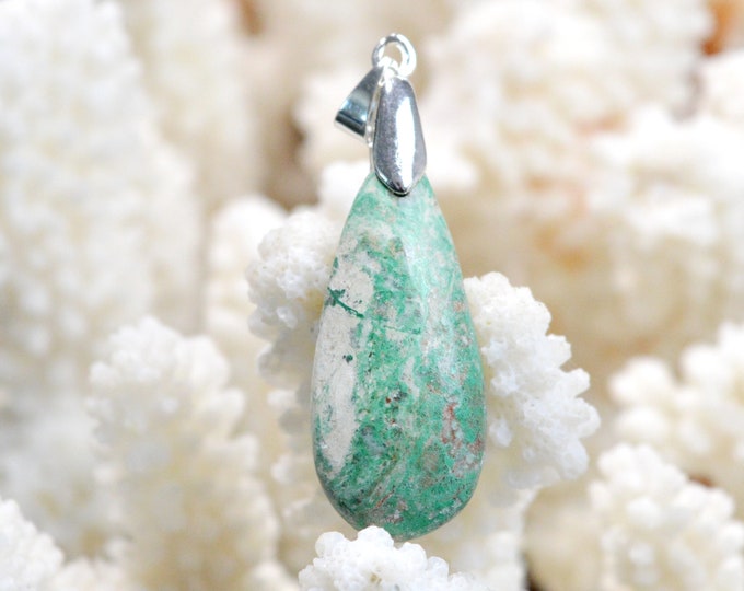 Sonora Chrysocolla 19 carat - natural stone cabochon pendant - Sonora, Mexico / ED15