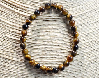 Bracelet - Œil de Tigre - perles 6 mm - Afrique du Sud