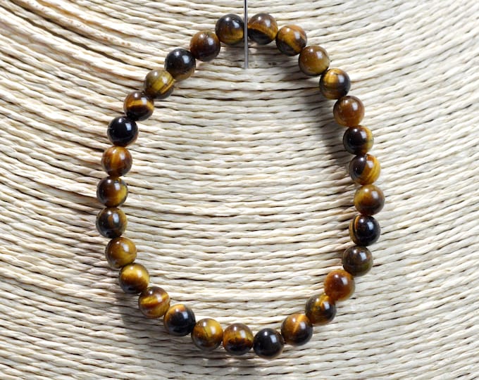 Bracelet - Œil de Tigre - perles 6 mm - Afrique du Sud