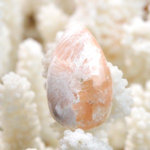 Scolecite orange 26 carats - cabochon pierre naturelle - Inde / FC54