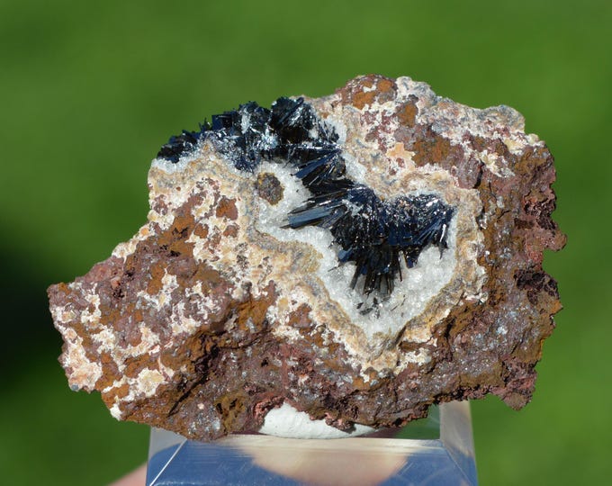 Goethite & Quartz 35 grams - Les Redoutières Mine, Chaillac Mines, Chaillac, Le Blanc, Indre, Centre-Val de Loire, France
