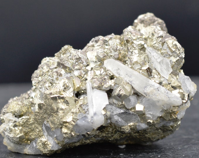 Quartz pyrite - 196 grams - Krushev dol deposit, Krushev dol mine, Madan ore field, Smolyan Province, Bulgaria