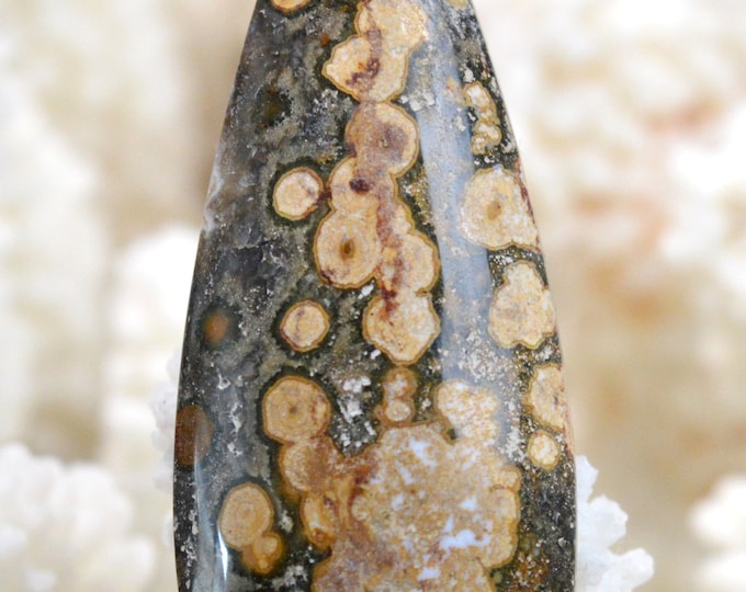 55 carat ocean jasper - natural stone cabochon pendant - Indonesia // REF M96