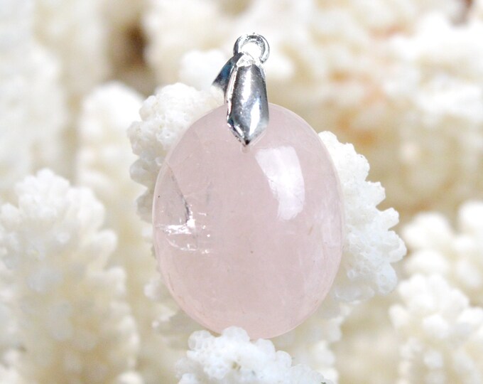 Morganite 38 carats - pendentif cabochon pierre naturelle - Pakistan / EI42