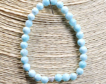 Bracelet - Hémimorphite - perles 6 mm - 16 cm - Diamètre 50 mm - Chine