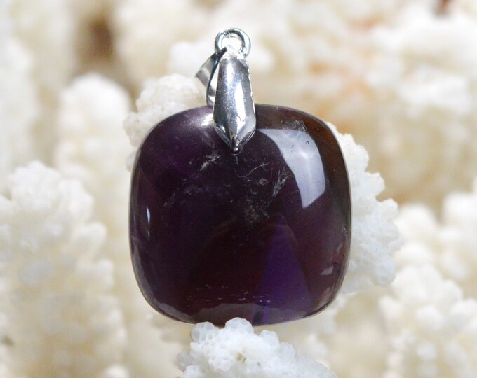 Améthyste 44 carats - pendentif cabochon pierre naturelle - Uruguay / EX5