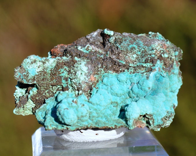 Rosasite & Hemimorphite Calcite - 35 grams - Ojuela Mine, Mapimí, Durango, Mexico