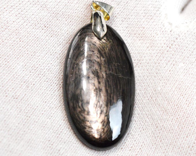 61 carat Hypersthene - natural stone cabochon pendant - Canada / FZ65