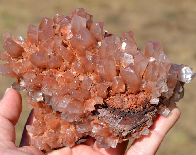 Calcite & Hematite 739 grams - Fengjiashan Mine, Daye Co., Huangshi, Hubei, China