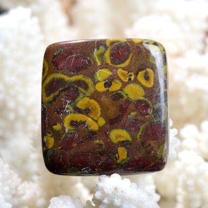 Jaspe " Bambou " 91 carats - cabochon pierre naturelle - Indonésie / EF11