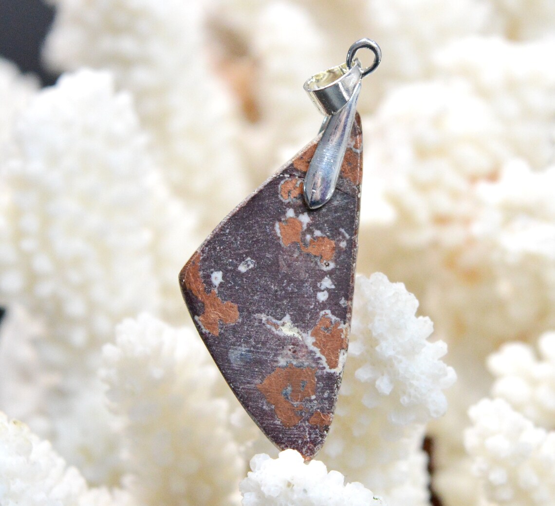Native Copperstone Native Copper & 60 Carat Dolomite - Natural Stone Cabochon Pendant ...