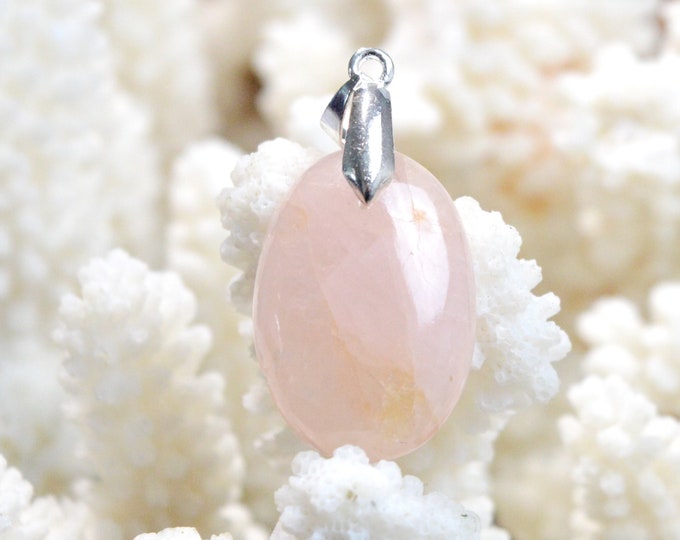 Morganite 30 carats - pendentif cabochon pierre naturelle - Pakistan / EI38