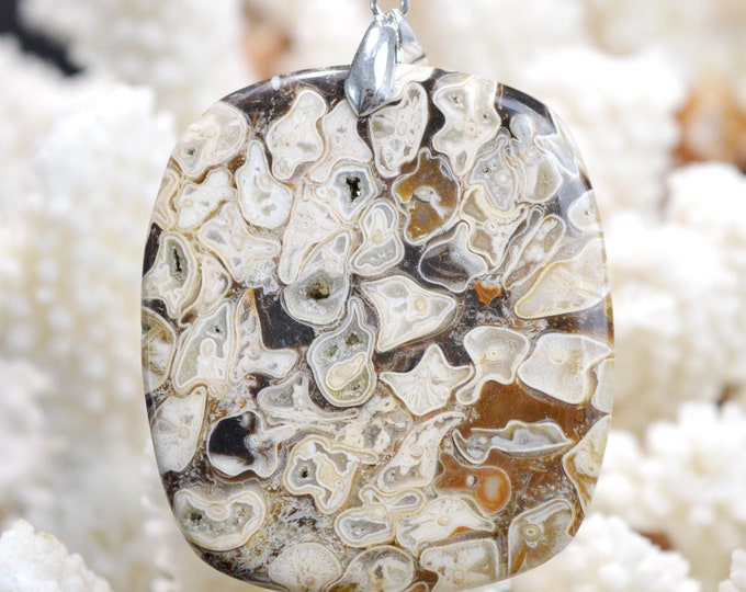 Agate 126 carats - pendentif cabochon pierre naturelle - Mexique // DO52