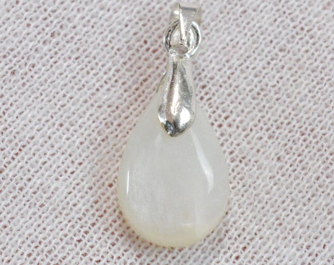 Pierre de lune blanche 8.6 carats - pendentif cabochon pierre naturelle - Tanzanie / FU77