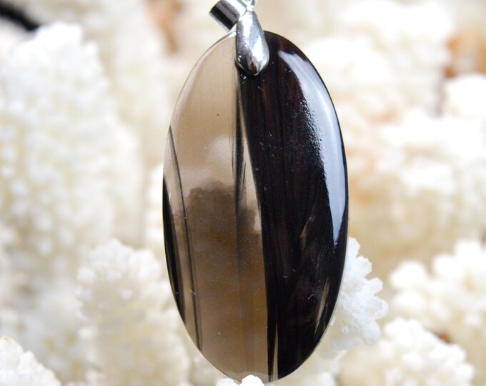 47 Carat Obsidian - Natural Stone Cabochon Pendant - USA // DC60
