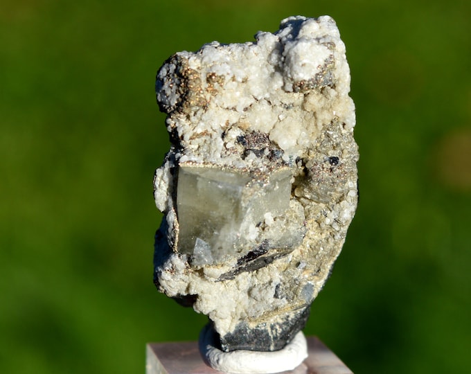 Ferberite & Calcite Apatite 31 grams - Panasqueira Mines, Covilhã, Castelo Branco District, Portugal